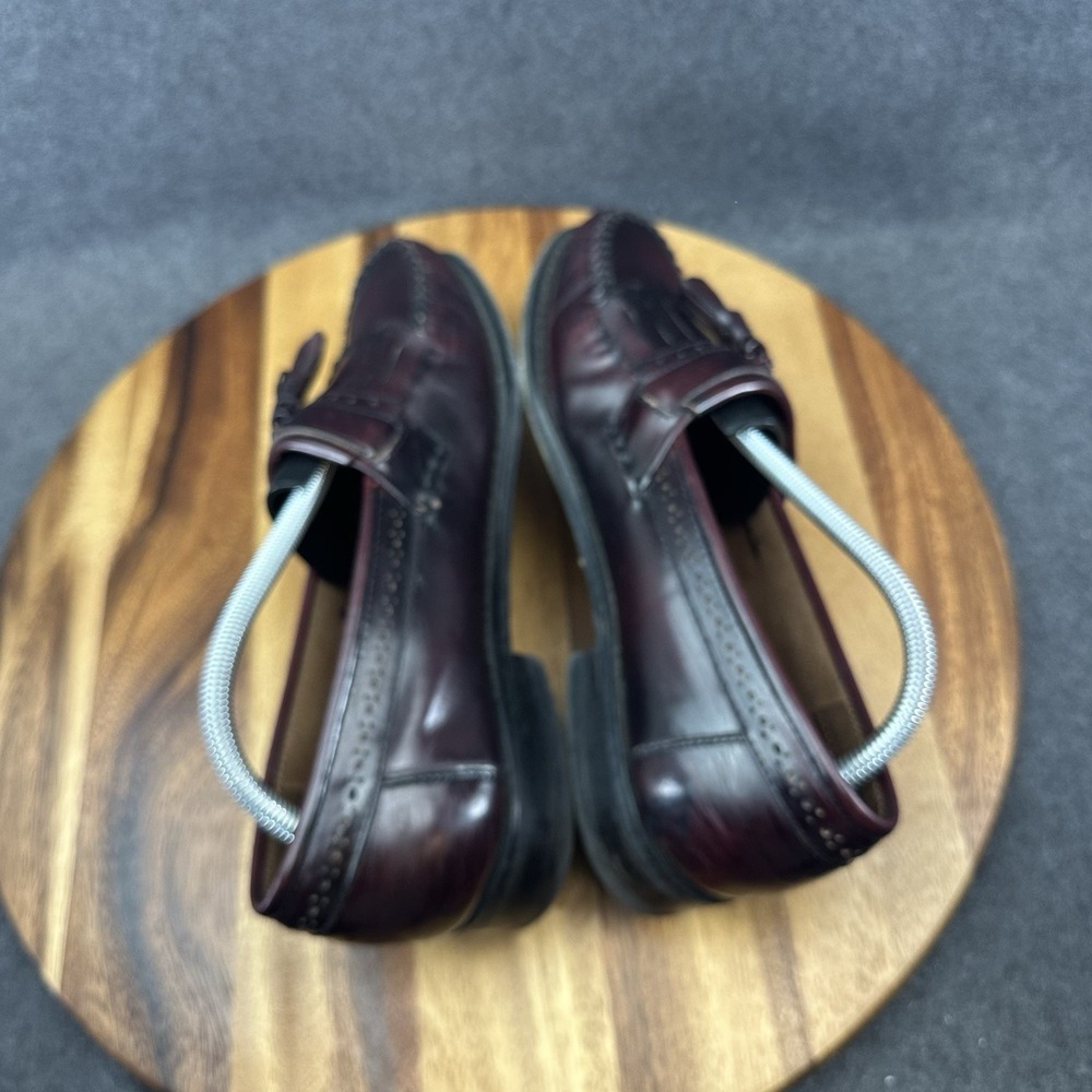 Weejuns GH Bass Mens Jeremy Loafers Sz 9.5D Vibram Burgundy Leather Penny Tassel - Picture 9 of 11